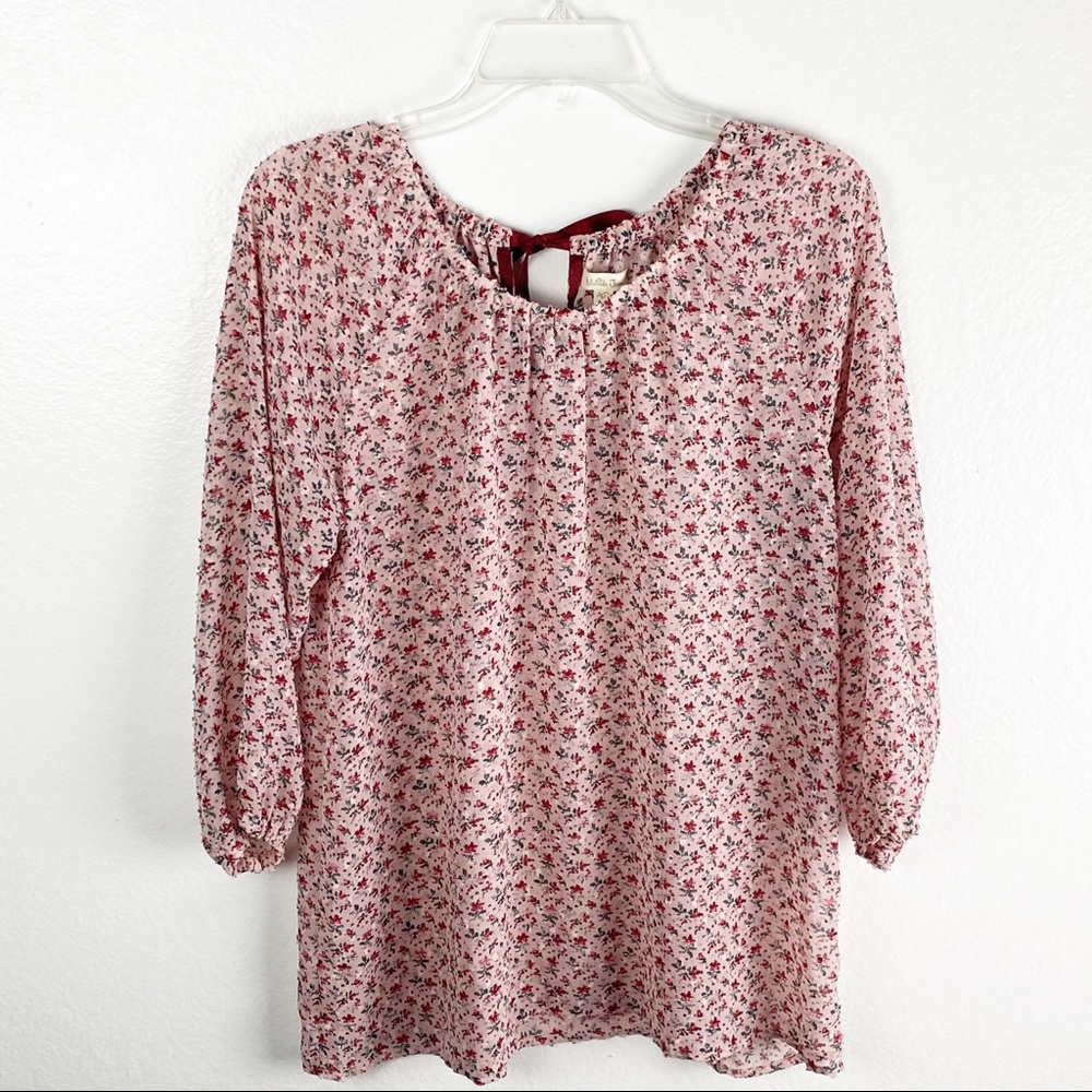 MATILDA JANE Chelsea Swiss Dots Floral Sheer Top Medium Boho Cottagecore Casual